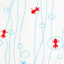 Tenugui Japanese Traditional Cotton towel 35x90cm (13" x 35").. -white kingyo,gold fish