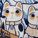 Manekineko_cat neko wave fuji,tenugui, japanese tenugui, japanese towel 35x90cm (13" x 35")