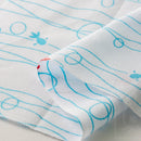 Tenugui Japanese Traditional Cotton towel 35x90cm (13" x 35").. -white kingyo,gold fish