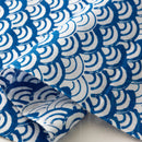 Tenugui Japanese Traditional Cotton towel 35x90cm (13" x 35").. -seigaiha blue