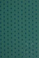 Reversible two sided/double sided Furoshiki Japanese Traditional Cotton Cloth 50cmX50cm Red wave X Green Asanoha