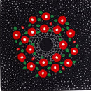 Furoshiki Japanese Traditional Cotton Cloth 50cmX50cm_tsubaki black