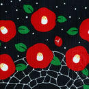 Furoshiki Japanese Traditional Cotton Cloth 50cmX50cm_tsubaki black