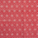 Reversible two sided/double sided  Furoshiki Japanese Traditional Cotton Cloth 50cmX50cm Blue wave X Red Asanoha