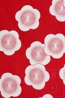 Furoshiki | Japanese 48cm(18.89") double sided /Isa Monyo Reversible Ume Plum Red/Green