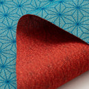 Reversible two sided/double sided Furoshiki 50X50cmJapanese Traditional Polyester Cloth  Green AsanohaXRed